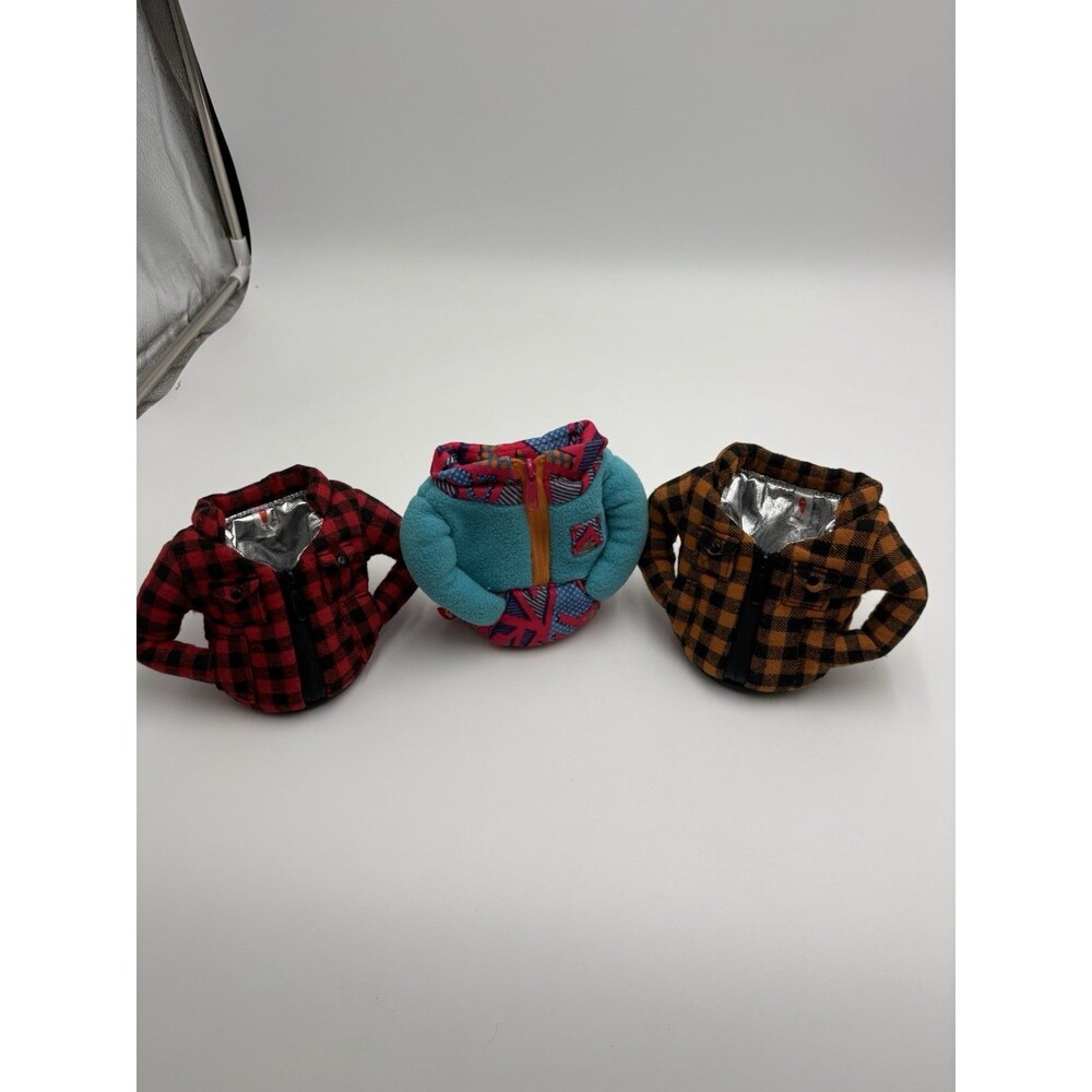 Lot of 3 Puffin Jackets Insulated Can Holder Beer Bottle Soda Coozie Set